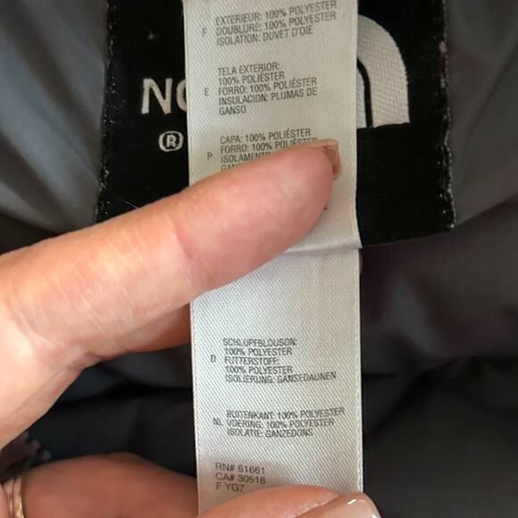 The North Face Vintage Retro 1996 Nuptse Pink Mauve Puffer Jacket Large Women’s - Picture 6 of 10